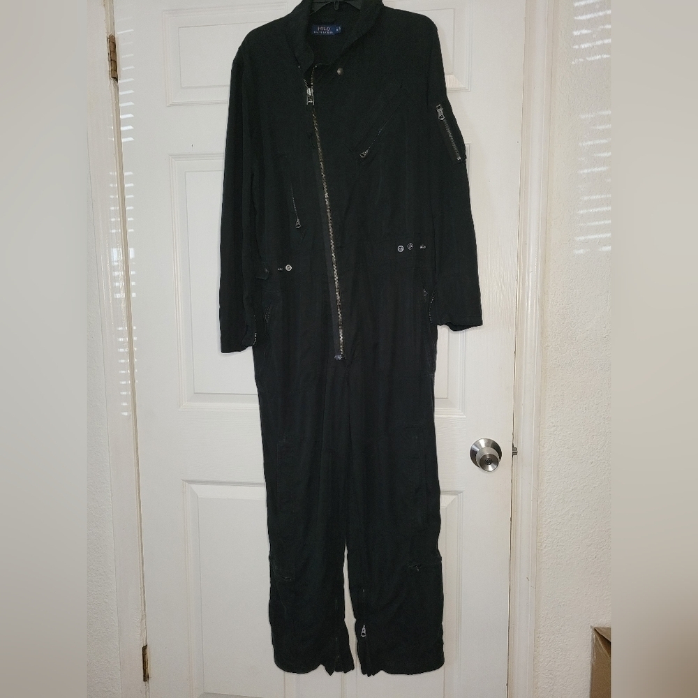 Women Size 14 Polo by Ralph Lauren  Jumpsuit 100% Tencel color Black…      